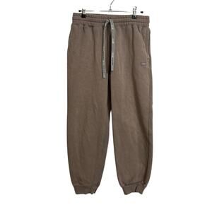 FIGS Joggers Pants Womens Small Dark Fawn Brown Sweatpants Off-Shift Fleece